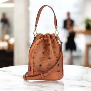 MCM DESSAU DRAWSTRING MINI  BAG IN VISETOS